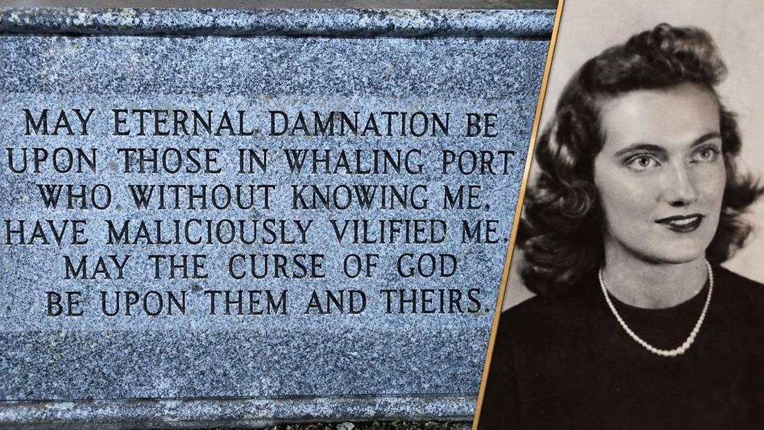 Mary Dolencie and the inscription on her headstone