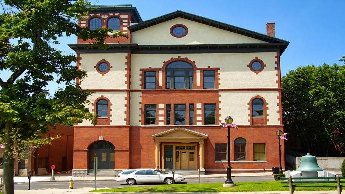 Exterior of the historic Sterling Opera House in Derby, Connecticut